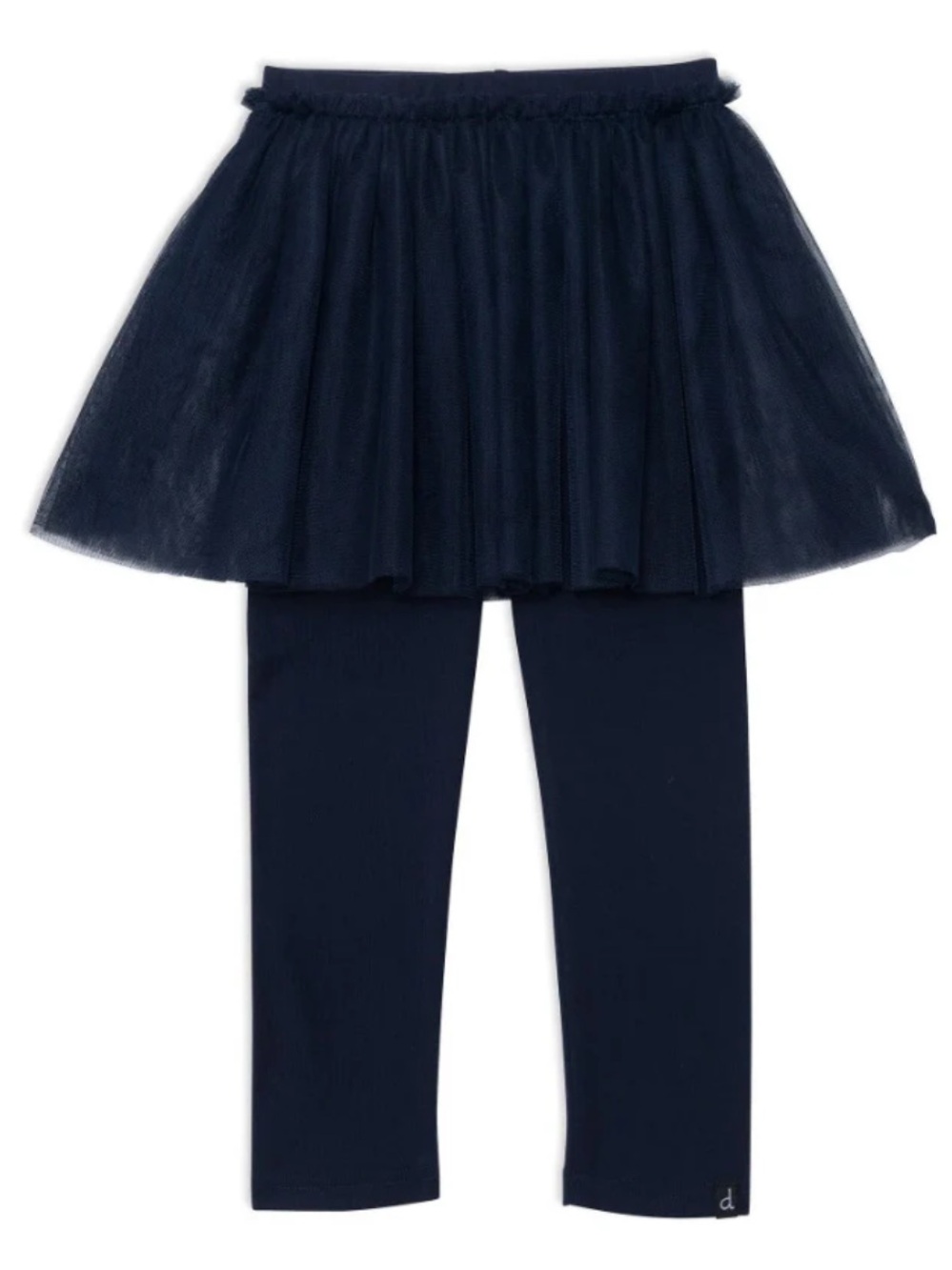 Deux par Deux Navy Skirted Leggings